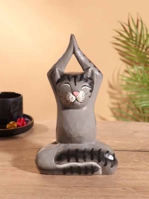 Сувенир интерьерный Сувенир интерьерный "Кот-йог" дерево 25 см