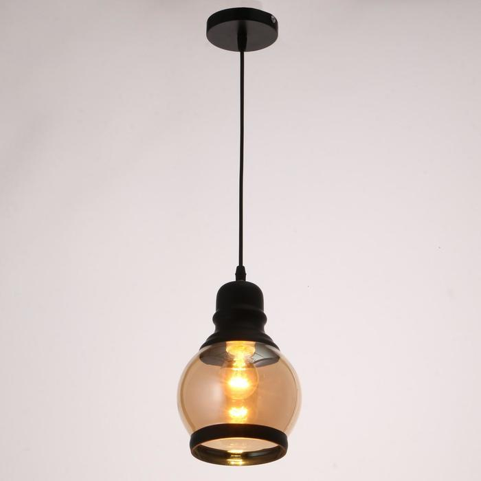 Светильник BayerLux Подвес "Круг" 1х40Вт Е27 черный 14х14х25 см
