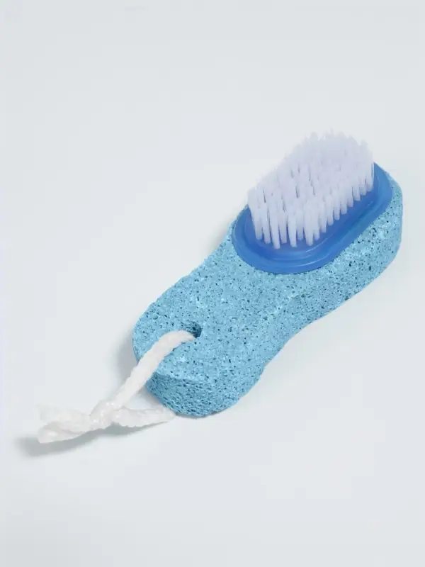 Пемза для педикюра с щёткой, с подвесом, 11 см, в коробке, МИКС