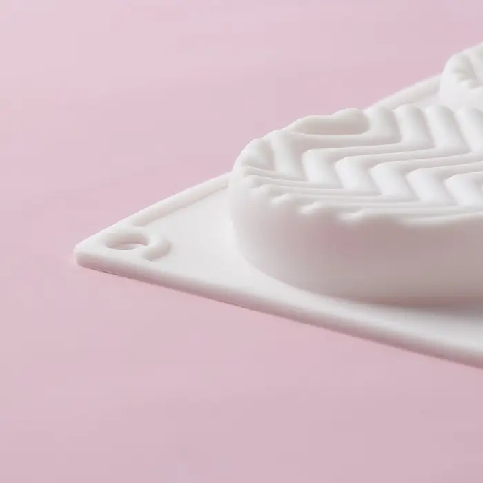 Форма для муссовых десертов и выпечки Доляна &laquo;Твид&raquo;, силикон, 29.5&times;17&times;1.4 см, 8 ячеек (d=6 см), белая