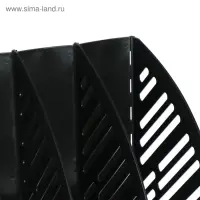 Лоток для бумаг А4, вертикальный, 3 отделения, чёрный