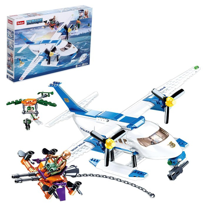 Конструктор Полиция «Гидроплан», 380 деталей Конструктор Полиция «Гидроплан», 380 деталей