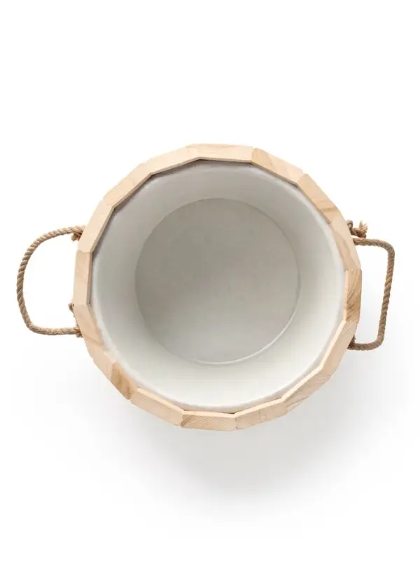 Ведро-запарник для бани и сауны &laquo;Добрыня&raquo;, 20 л, деревянное, пластмассовая вставка