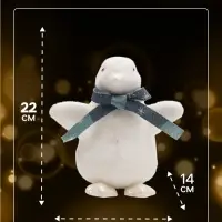 Фигура светодиодная &laquo;Пингвин&raquo;, 15 LED, 19&times;14&times;22 см, постоянное свечение, от батареек, свечение тёплое белое