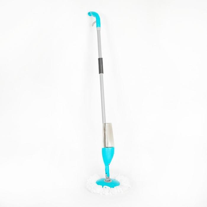 Швабра для мытья пола с распылителем Доляна, насадка из микрофибры 17×17 см, металлическая ручка 129 см, цвет МИКС Швабра для мытья пола с распылителем Доляна, насадка из микрофибры 17×17 см, металлическая ручка 129 см, цвет МИКС
