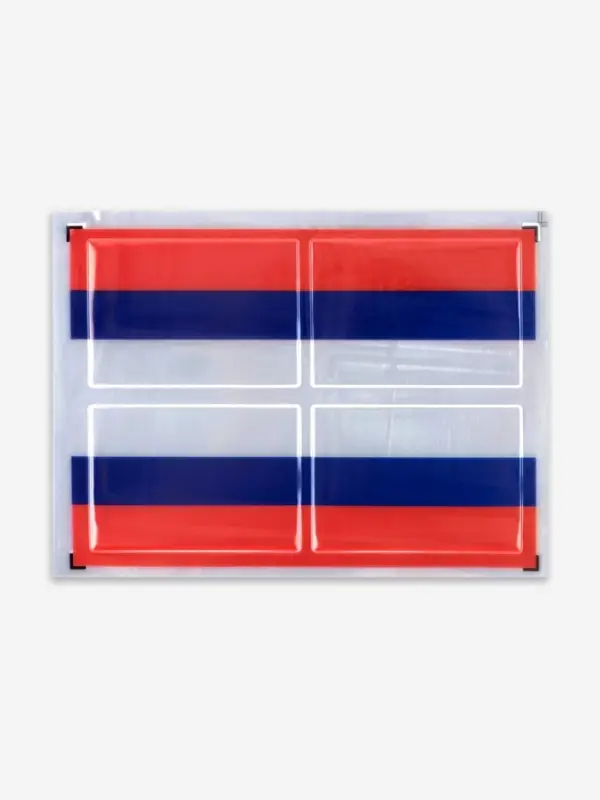 Светоотражающие наклейки &laquo;Флаг России&raquo;, 6.4&times;4.4 см, 4 шт. на листе, триколор