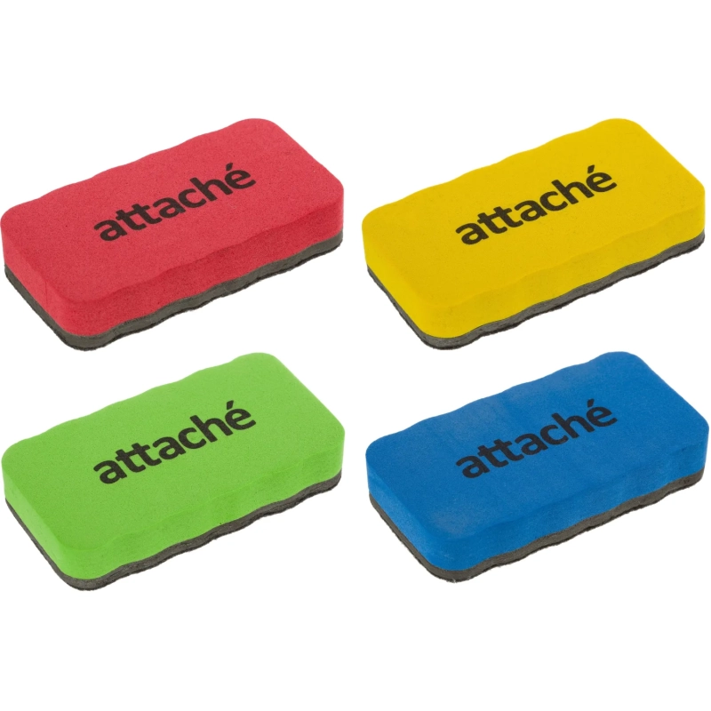 Губка-стиратель д. магн.-маркерн.досок Attache Economy,магн,105x55мм,4шт/уп