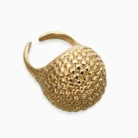 Кольцо металл "Шар сетка", цвет золото, безразмерное