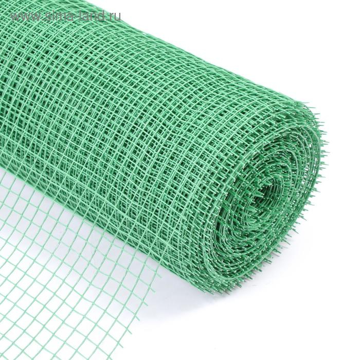 Сетка садовая, 1 × 20 м, ячейка ромб 15 × 15 мм, пластиковая, зелёная, Greengo
