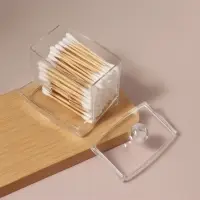Органайзер для ватных палочек, с крышкой, 9&times;7&times;10 см, прозрачный