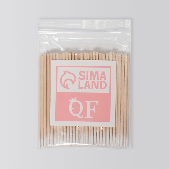 Ватные палочки на деревянной основе, заострённые, 7 см, 100 шт