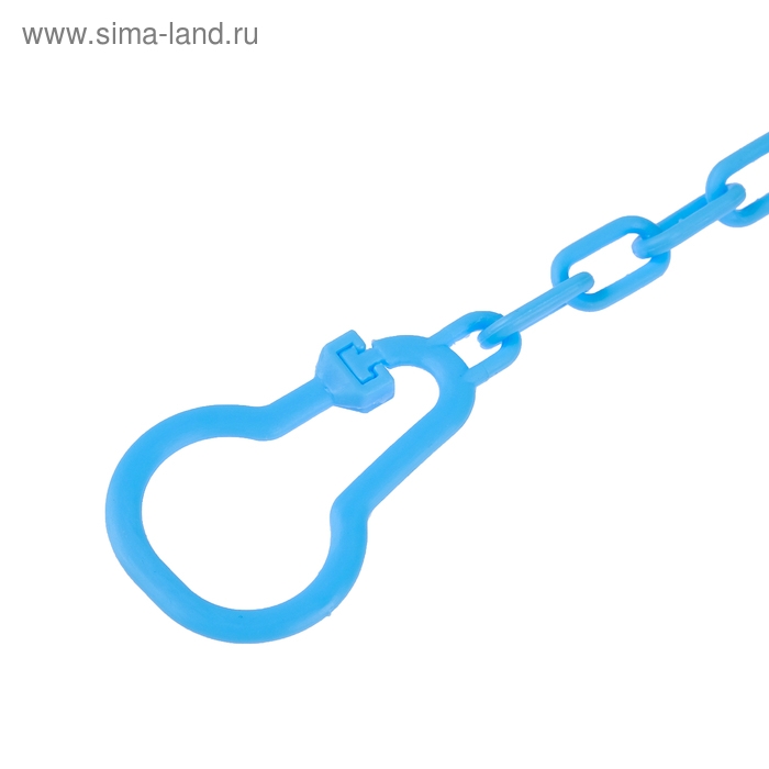 Держатель для соски - пустышки «Счастливый малыш», на цепочке, цвет синий