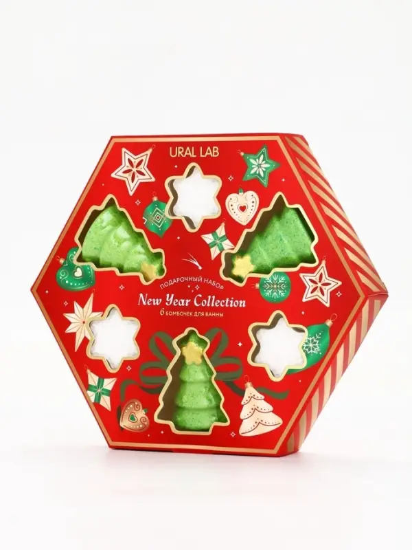 Бомбочки для ванны New Year Collection, набор 6 шт., URAL LAB
