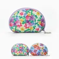 Кошелёк-монетница на молнии, 11.5&times;3.5&times;8 см, с цветочным принтом, МИКС