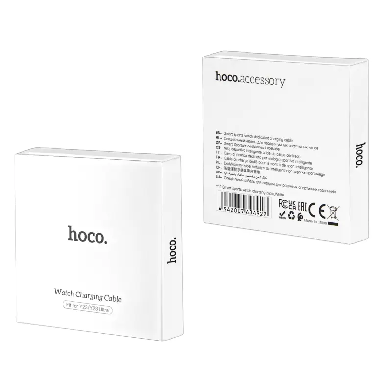 Кабель USB для часов Y23/Y23 Ultra Hoco белый Кабель USB для часов Y23/Y23 Ultra Hoco белый