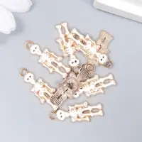 Декор для творчества металл, эмаль "Скелет" белый 2,5х0,9 см Декор для творчества металл, эмаль "Скелет" белый 2,5х0,9 см