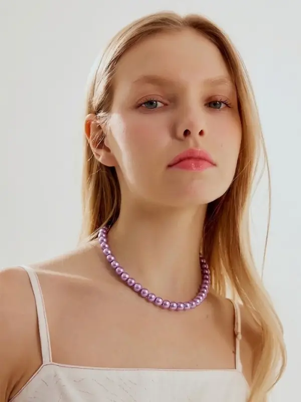 Бусы &laquo;Классика&raquo;, настроение, сиреневые, 40 см