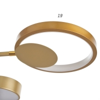 Люстра с ПДУ 2301/6GD LED 120Вт 3000-6000К золото 75х75х8 см BayerLux