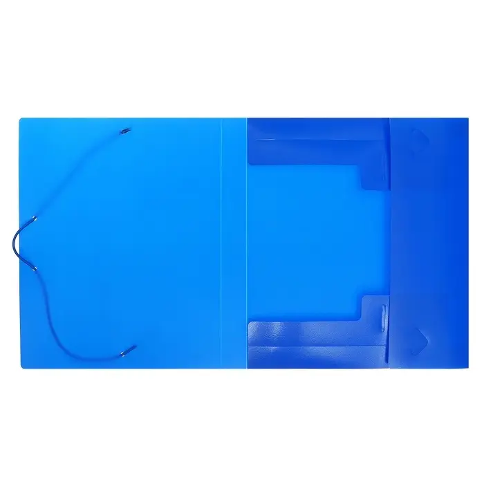 Папка на резинке А5, 500 мкм, Calligrata, корешок 30 мм, тиснение &laquo;песок&raquo;, синяя