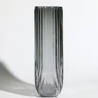 Ваза для цветов &laquo;Айрис&raquo;, 23.5&times;17&times;7 см, стекло, серая