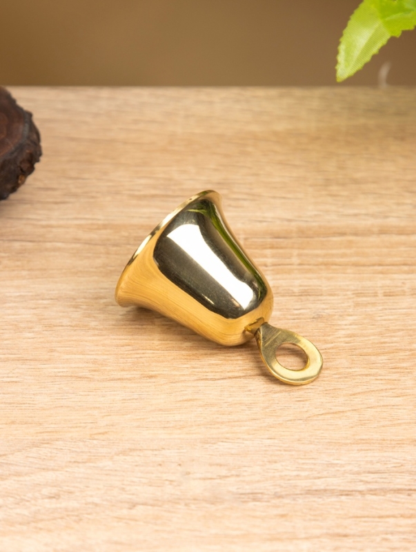 Колокольчик с кольцом, латунь 4х4х6 см Колокольчик с кольцом, латунь 4х4х6 см