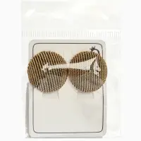 Серьги клипсы для ушей QF &laquo;Круг в рубчик&raquo;, цвет чернёное золото