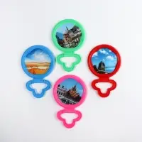 Зеркало настольное, круглое, настенное, 8&times;13.5 см, (d=6.7 см), МИКС