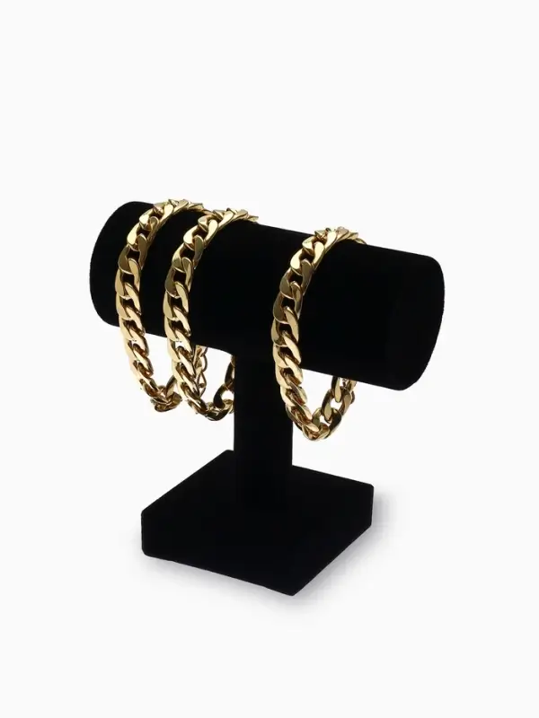 Подставка для часов и браслетов QF &laquo;Мини&raquo;, флок, 7.5&times;13.5&times;13.5 см, чёрная