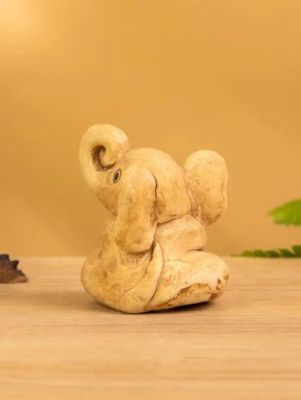 Сувенир «Слоненок», 7×6.5×5 см, керамика, бежевый