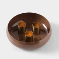 Подсвечник на 3 свечи на магнитах &laquo;Бисквит&raquo;, 13&times;13&times;4 см