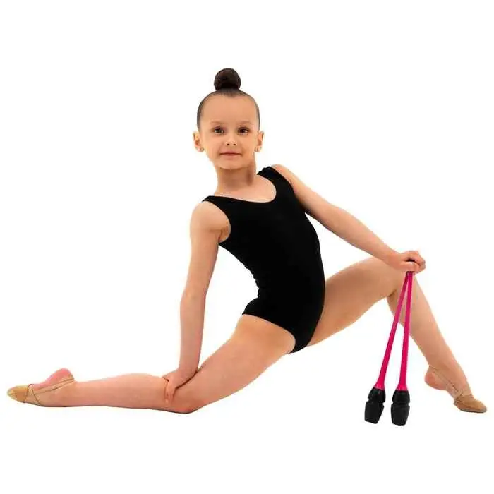 Булавы для художественной гимнастики вставляющиеся Grace Dance, 36 см, розовые, чёрные