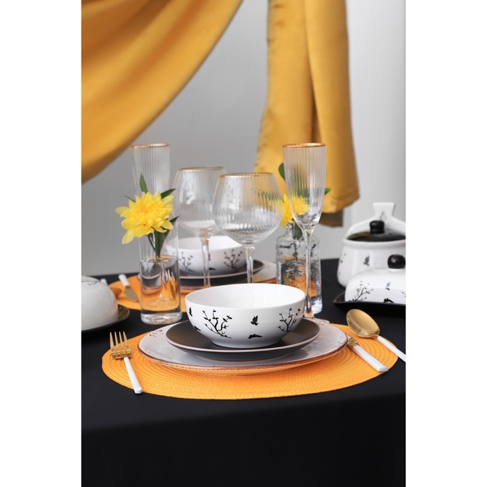 Салатник Доляна «Весенний вечер», 600 мл, d=15,5 см, цвет белый Салатник Доляна «Весенний вечер», 600 мл, d=15,5 см, цвет белый