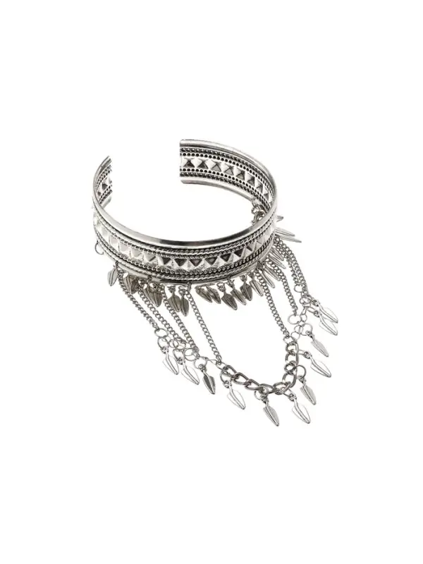 Браслет на предплечье «Перо», цвет серебро