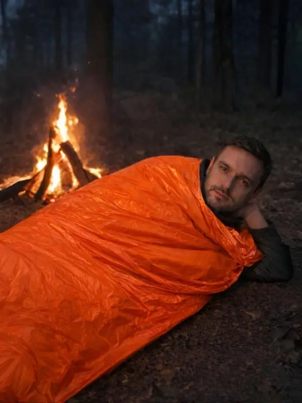 Термоодеяло универсальное Adventure, 240&times;150 см, трансформируемое в палатку и спальный мешок, оранжевое