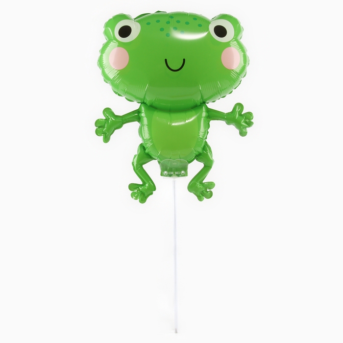 Шар фольгированный 14 Шар фольгированный 14" «Добрый лягушонок», с палочкой