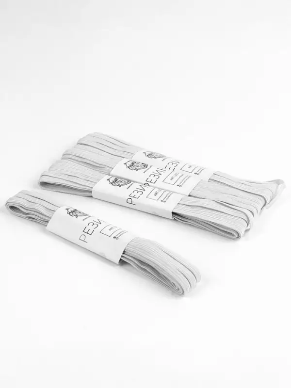 Резинки бельевые, 6 мм, 5.5&plusmn;0.5 м, 4 шт., белые