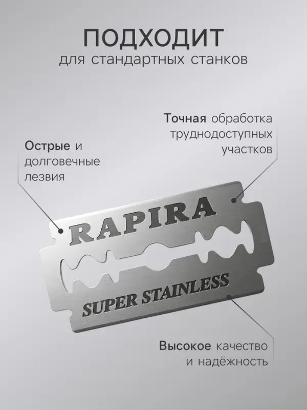 Сменные лезвия классические Rapira &laquo;Суперсталь&raquo;, 5 шт.