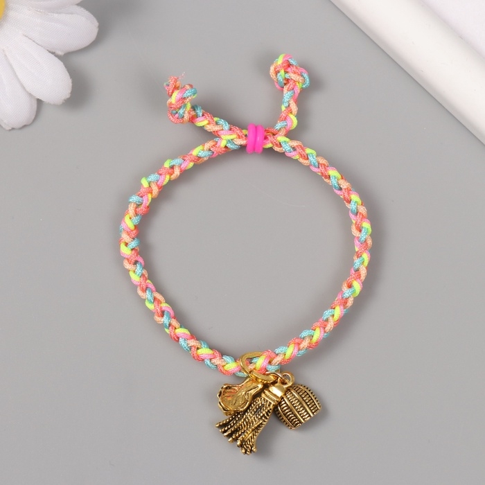 Браслет фен-шуй Браслет фен-шуй "Косичка. Веник и совок" регулируемая длина набор 5 шт