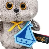 Мягкая игрушка - брелок &laquo;Кот Басик&raquo; с корабликом, 12 см