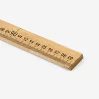 Метр деревянный, 100 см, см/дюймы
