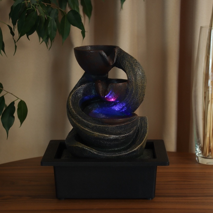 Фонтан "Герберт" виток, 27х23 см (с подсветкой, без шарика)