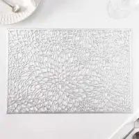 Салфетки сервировочные на стол Доляна &laquo;Астра&raquo;, 45&times;30 см, 4 шт., серебряные