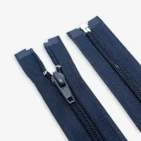 Молния &laquo;Спираль&raquo;, №5, разъёмная, замок автомат, 60 см, тёмно-синяя