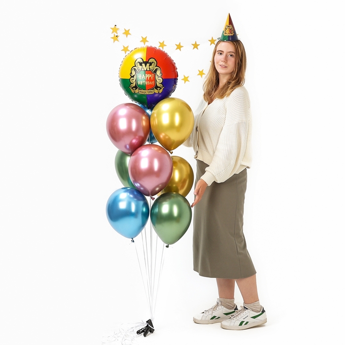 Набор воздушных шаров &laquo;Волшебство&raquo;: 9 шаров, 1 гирлянда, 6 колпаков