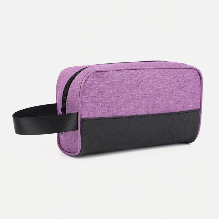 Косметичка дорожная на молнии, с ручкой, цвет сиреневый Косметичка дорожная на молнии, с ручкой, цвет сиреневый