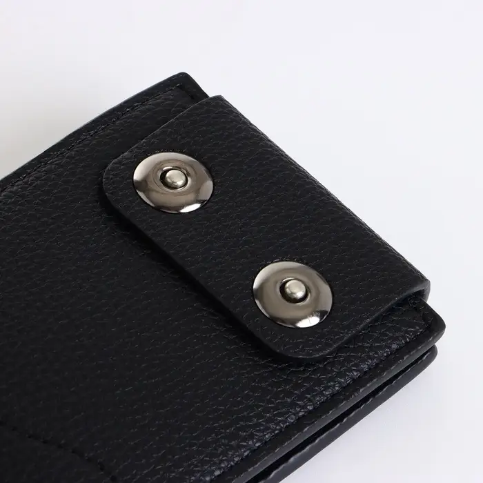 Портмоне мужское &laquo;Идрис&raquo;, на магнитах, чёрное