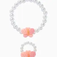 Набор детский &laquo;Выбражулька. Бабочки в горошек&raquo;, 2 предмета: браслет, кольцо, МИКС