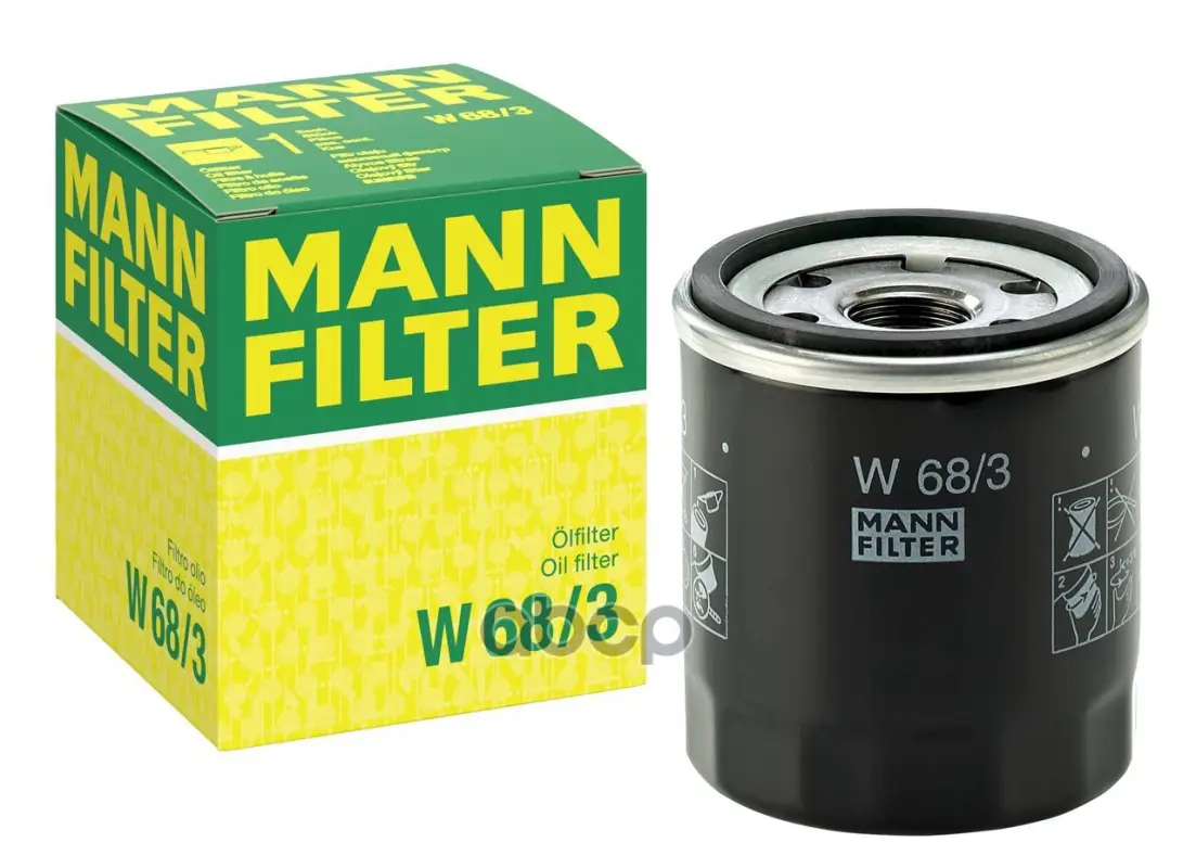 фильтр масляный MANN-FILTER арт. W68/3