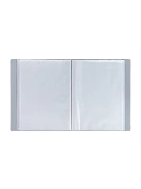 Папка с 100 вкладышами А4, 700 мкм, Calligrata, текстура &laquo;песок&raquo;, корешок 40 мм, серая