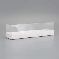 Коробка с прозрачной крышкой "под рулет" 30 х 8 х 8 см